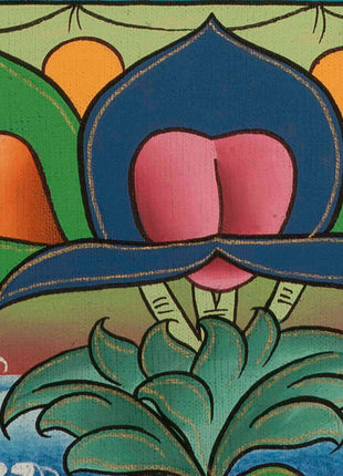 Medicine Buddha Thangka | Buddhist Ritual Wall Hanging Thangka