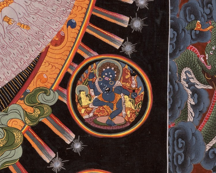 Vintage 1000Armed Avalokiteshvara Thangka | Wall Decor Painting