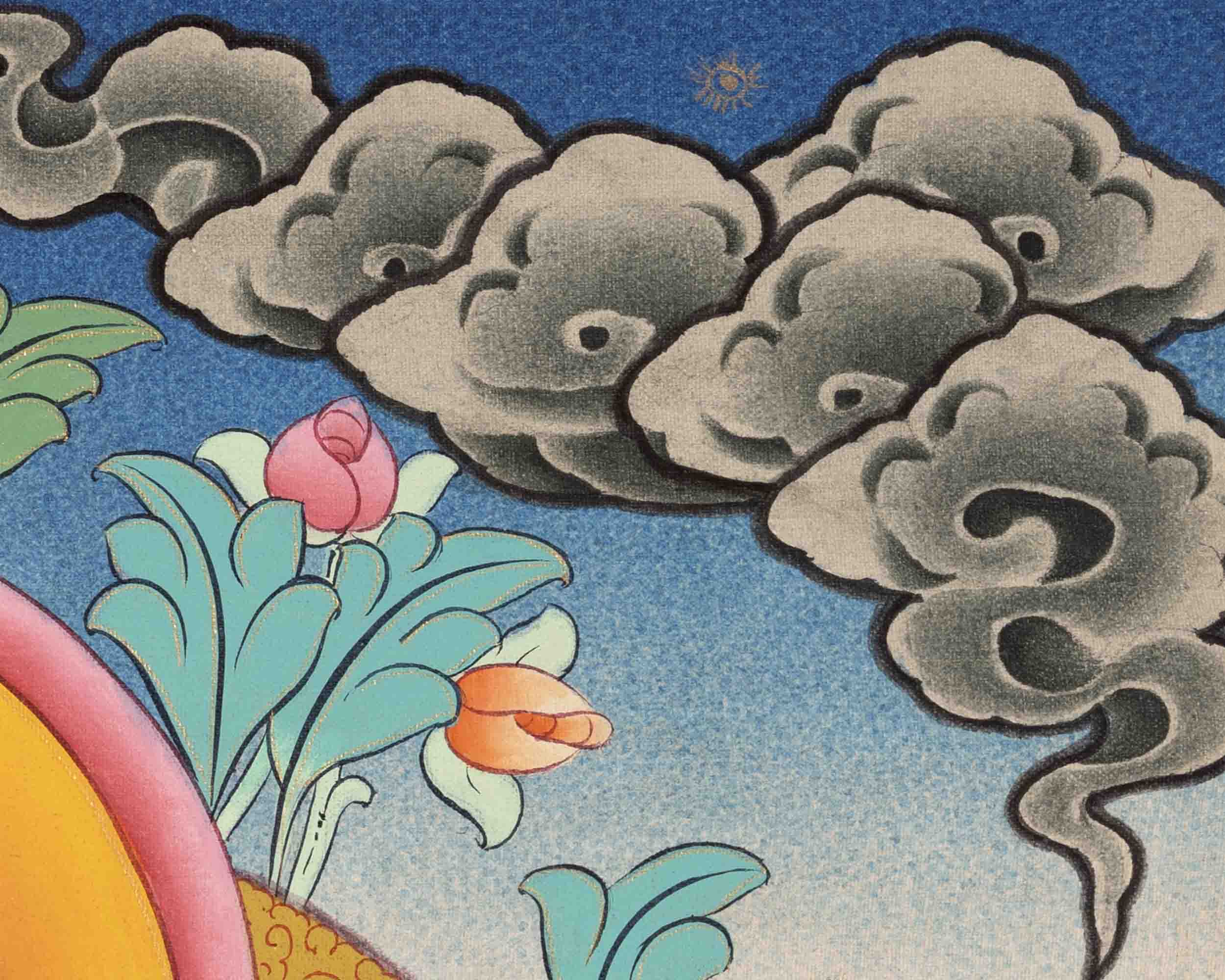 Bhaisajyaguru Thangka | Wall Hanging Medicine Buddha Decoration