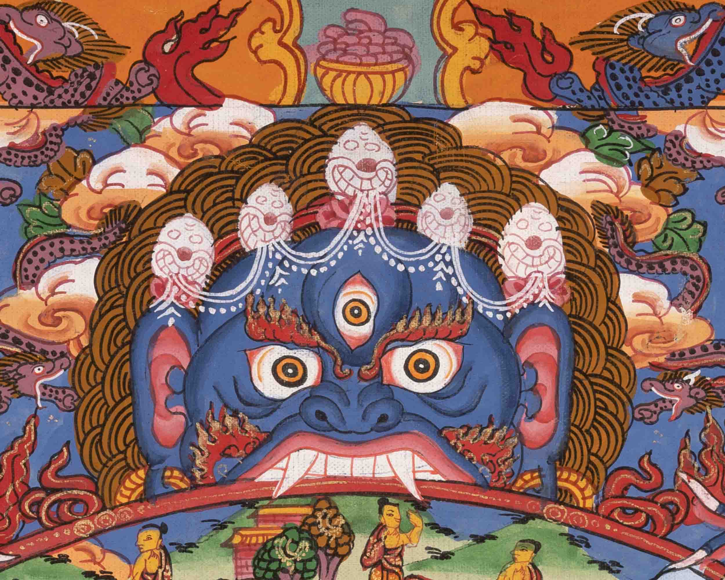 Wheel of Life Buddhist Thangka | Traditional Art | Wall Decors
