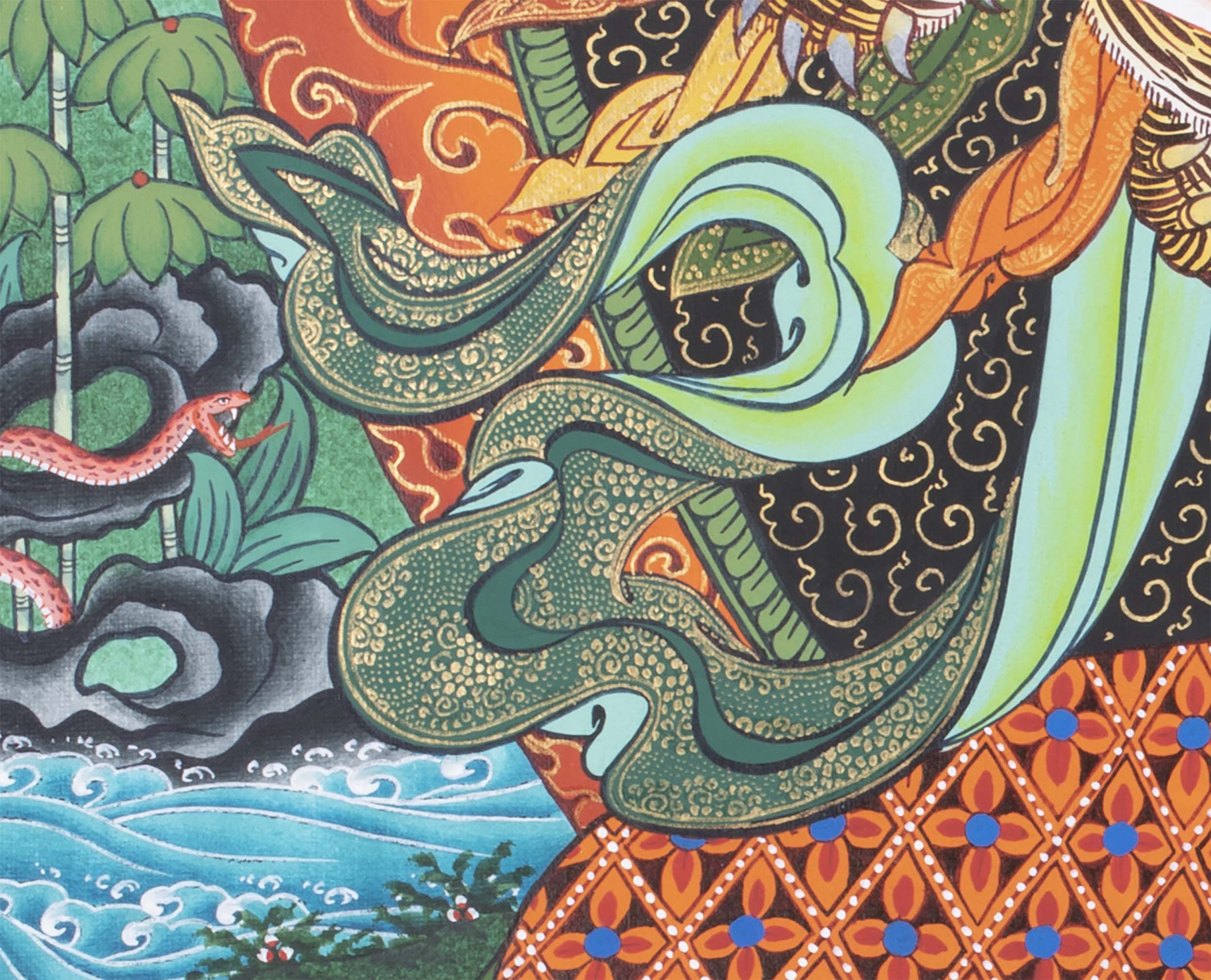 Mahakala Chitipati Print | Religious Handpainted Art