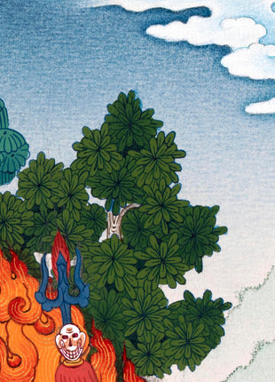 6 Armed Mahakala | Traditional Tibetan Thangka