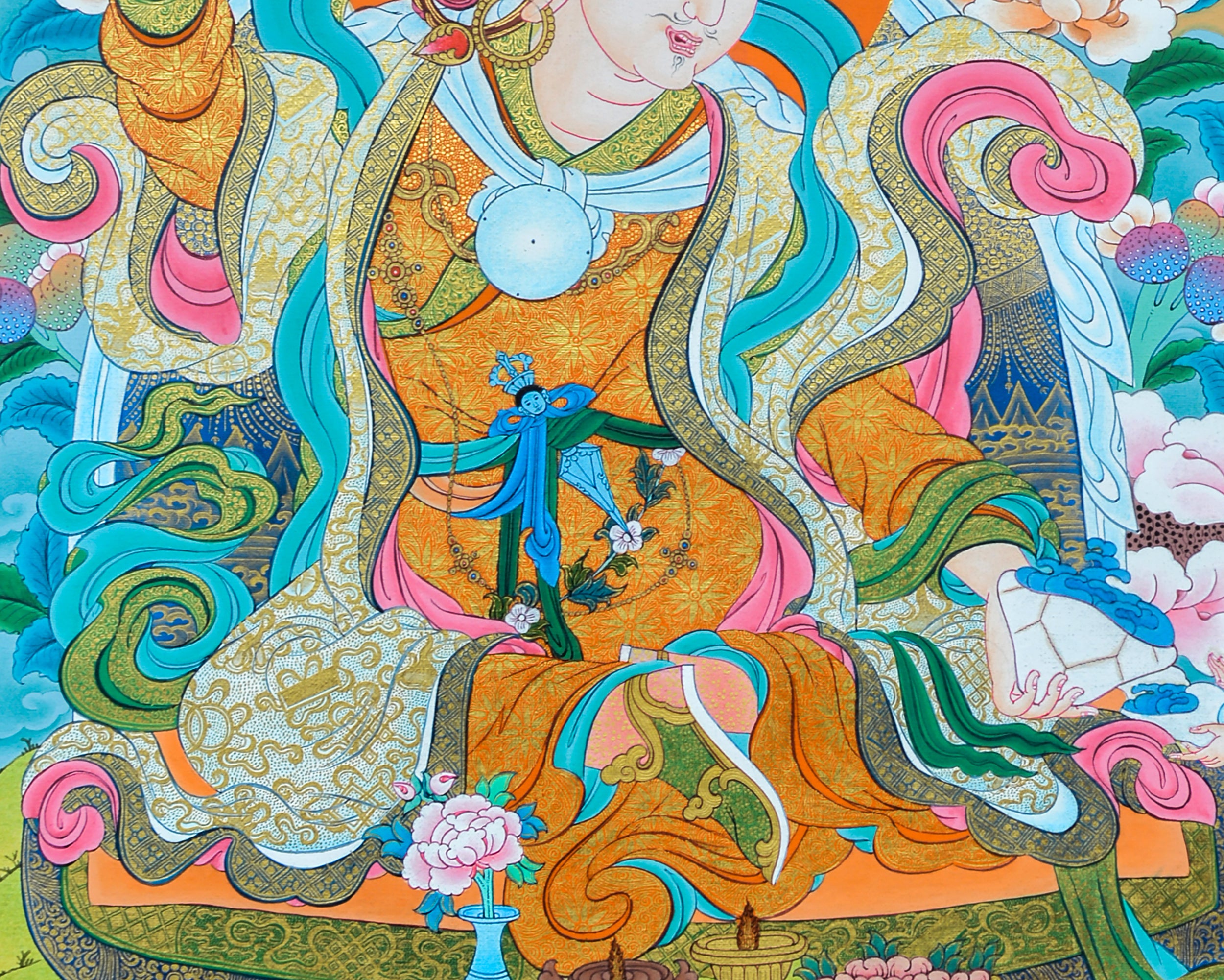 Loden Chogse Thangka | Guru Rinpoche Manifestation | Traditional Hand Painted Art