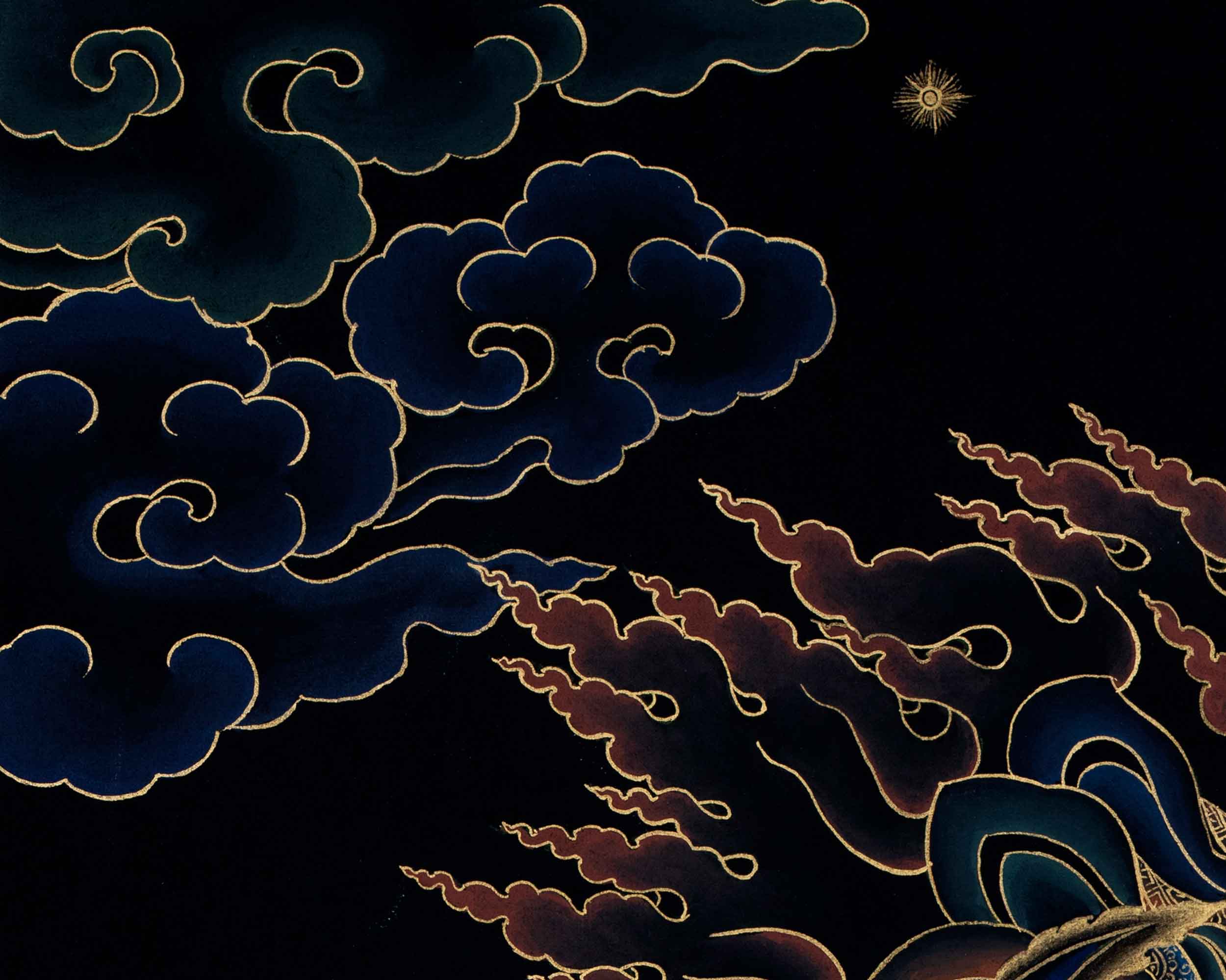 Bernagchen Mahakala Thangka | Traditionally Hand Painted Art