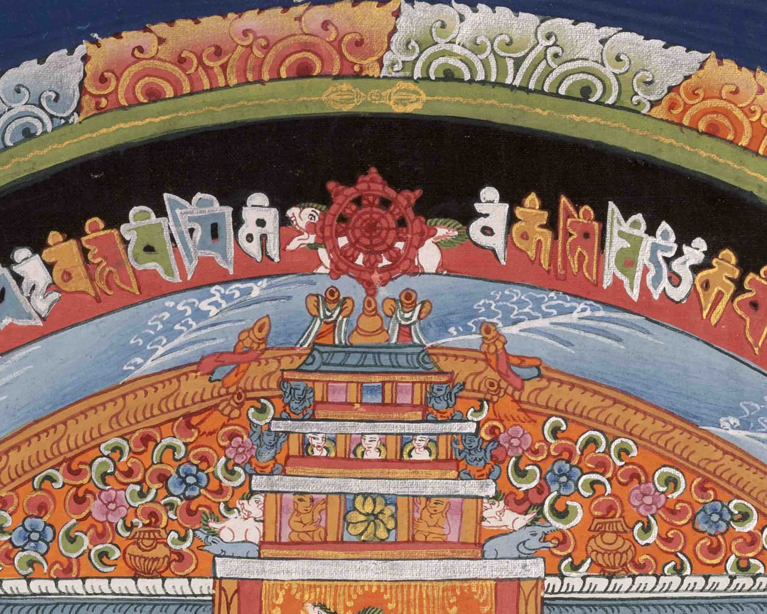 Traditional Kalachakra Mandala | Tibetan  Thangka | Wall Decors