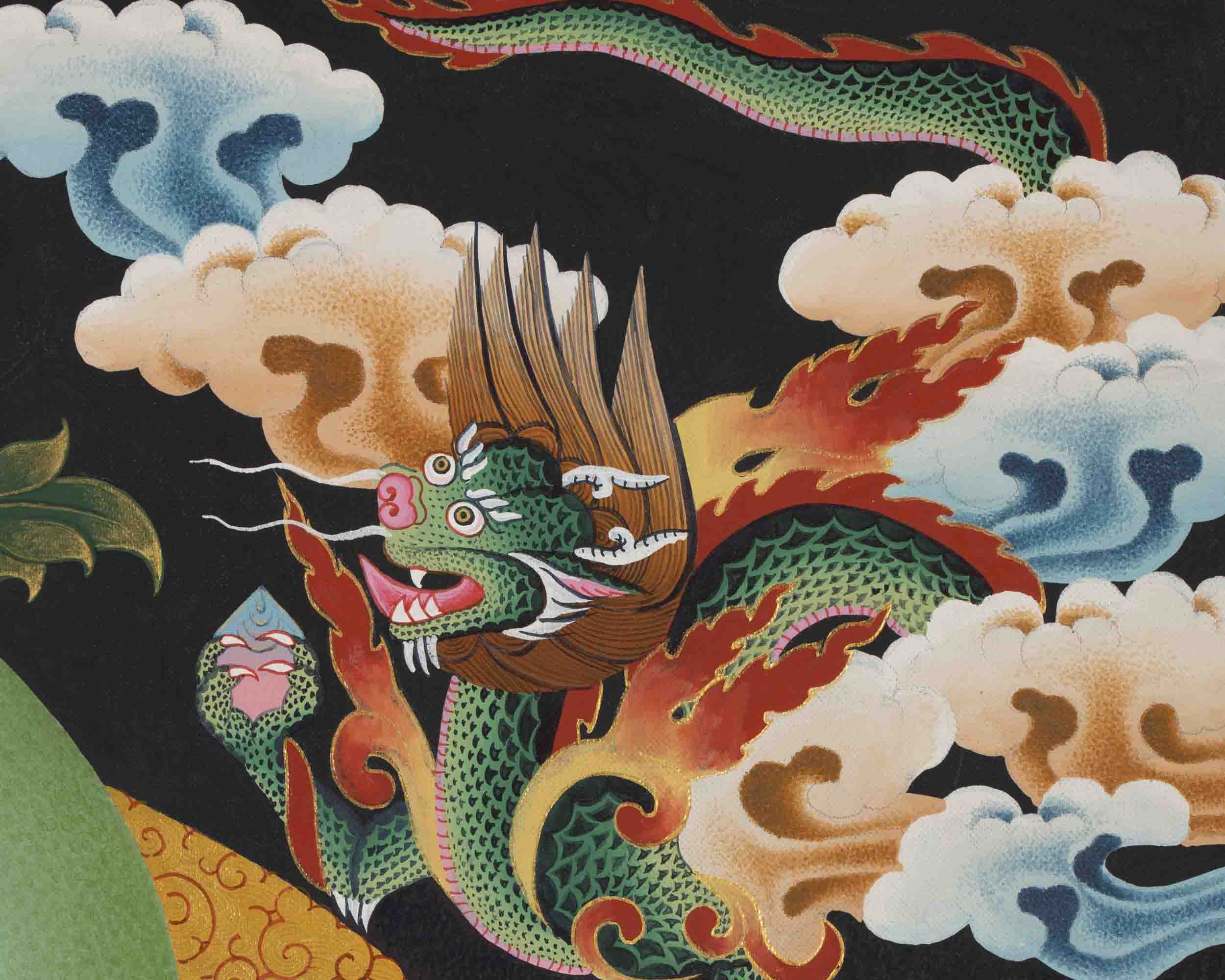 Avalokitesvara Chenresig Thangka | Religious Buddhist Art | Wall Decor