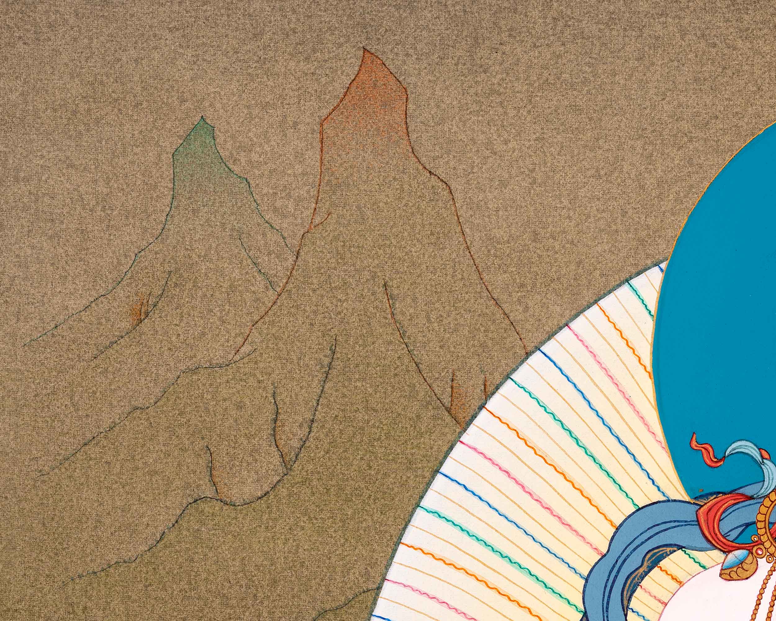 Vajrasattva, Dorje Sempa, Buddha Tibetan Thangka