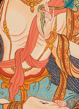 Handpainted  White Tara | Tibetan Buddhist Art
