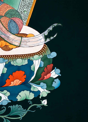 Green Tara Mother Thangka | Traditional Female Buddha Art