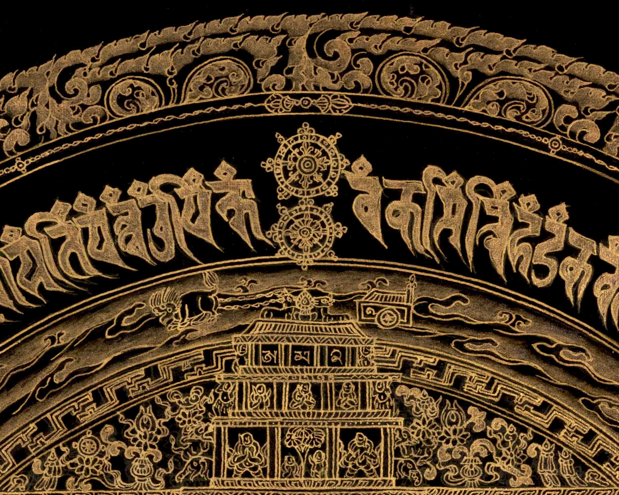 Kalachakra Mandala | Handpainted Tibetan Thangka | Wall Decors