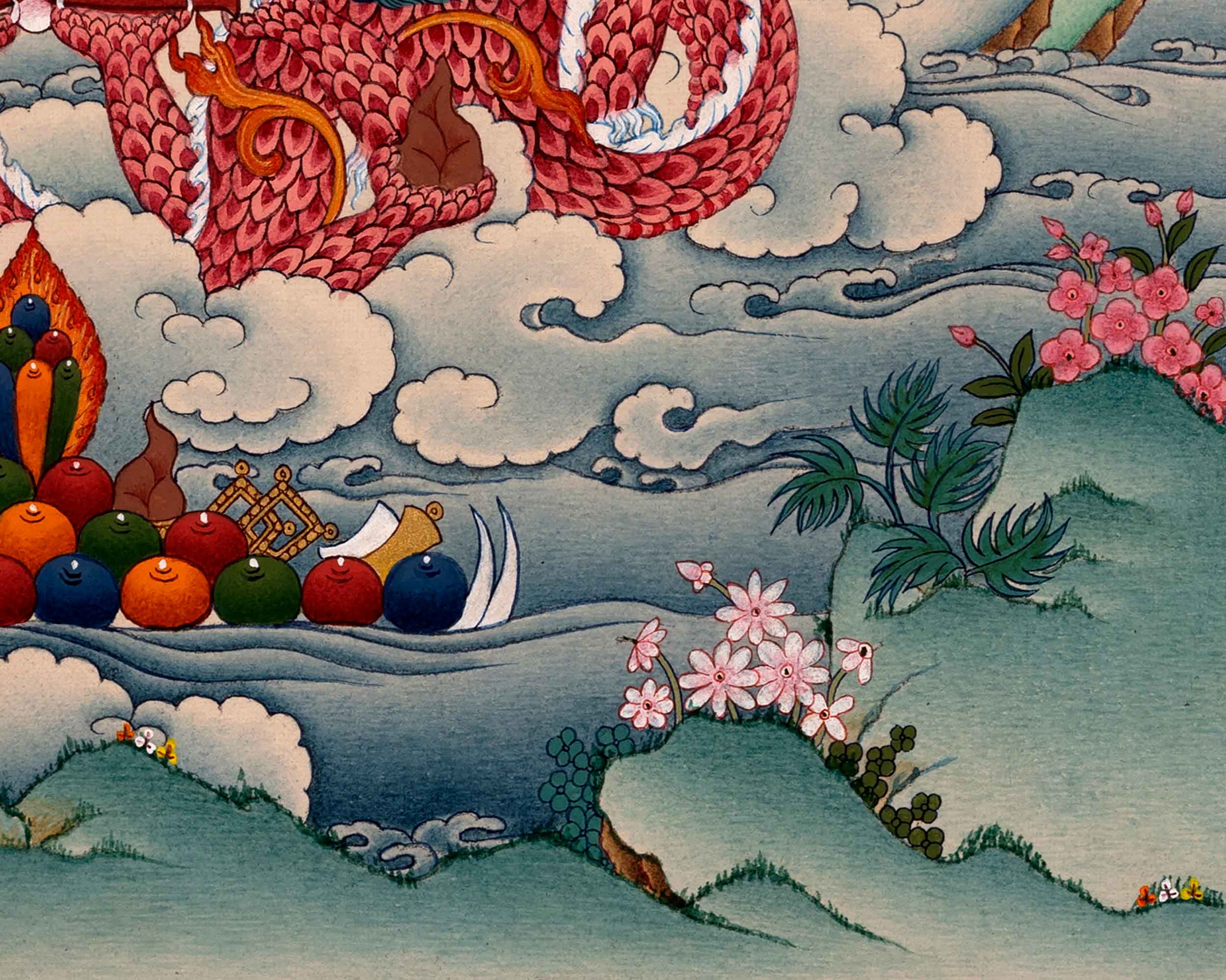 Cundi Buddha Thangka | Traditional Hand Painted Artwork