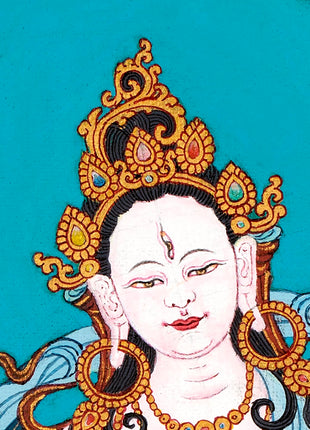 Amitayush With White Tara and Namgyalma Canvas Print |   High Quality Giclee Canvas Print