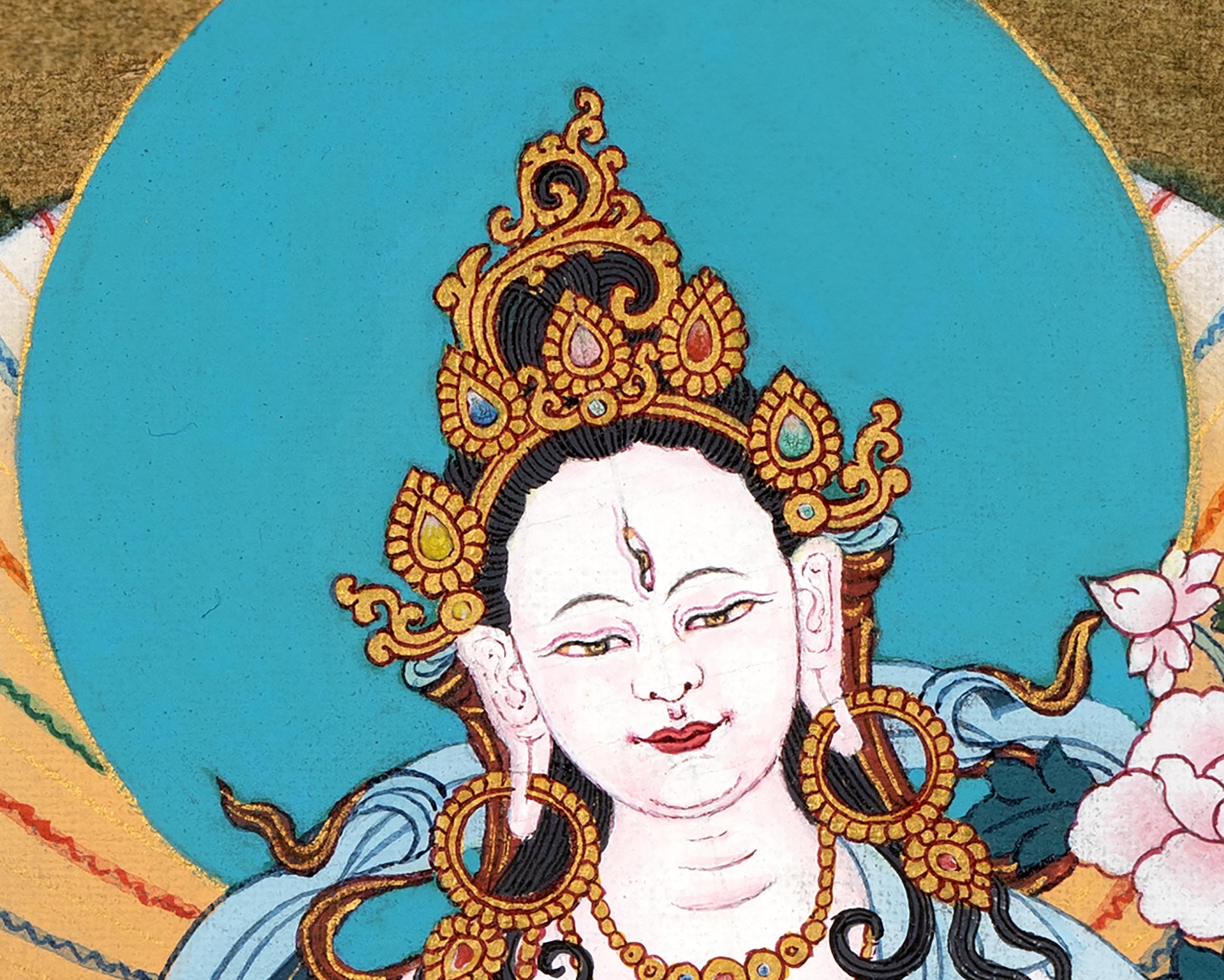 Amitayush With White Tara and Namgyalma Canvas Print |   High Quality Giclee Canvas Print