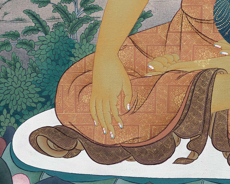 Buddha Shakyamuni Thangka, High Quality Canvas Print
