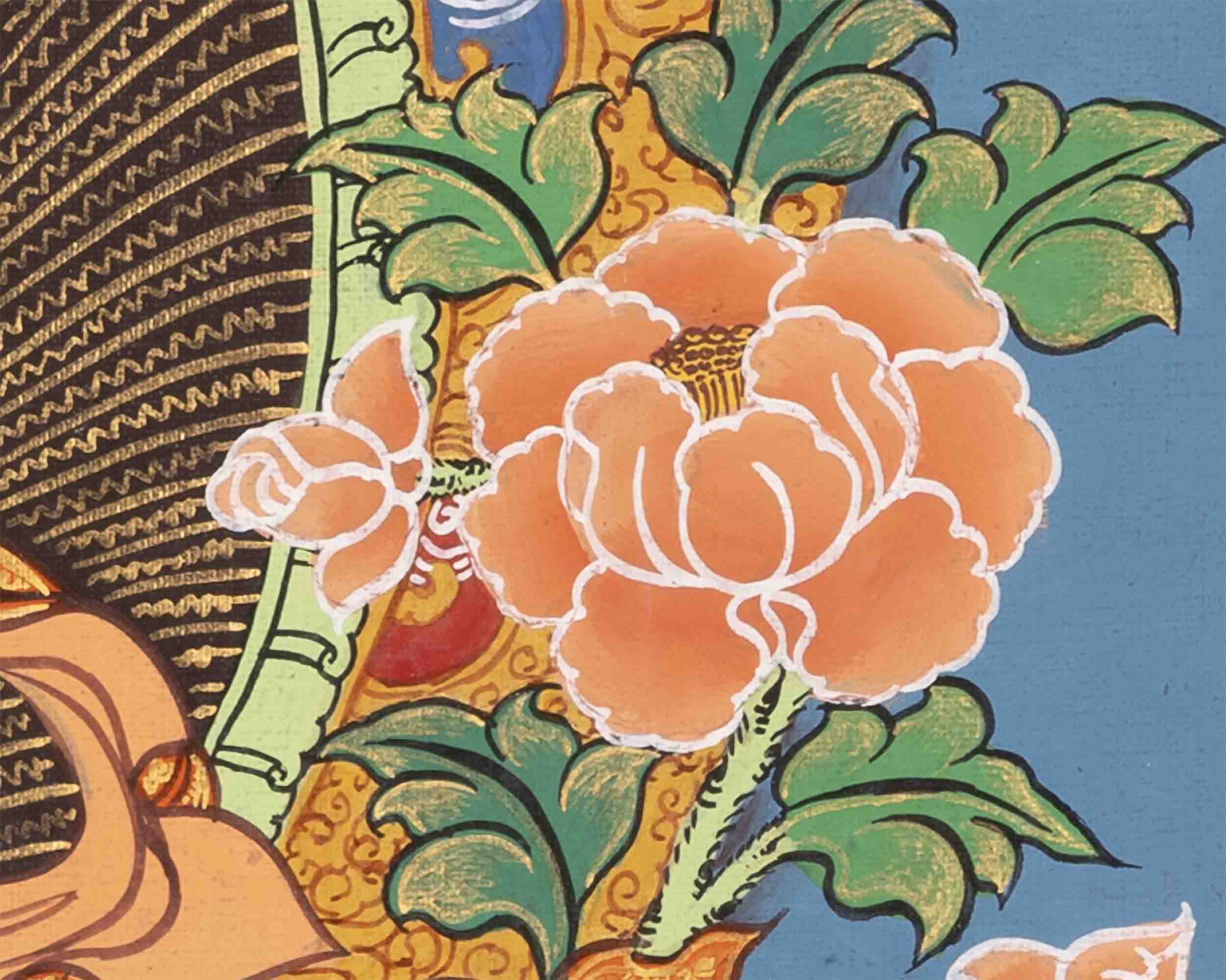 Green Tara Thangka | Traditional Tibetan Art | Religious Wall Decor