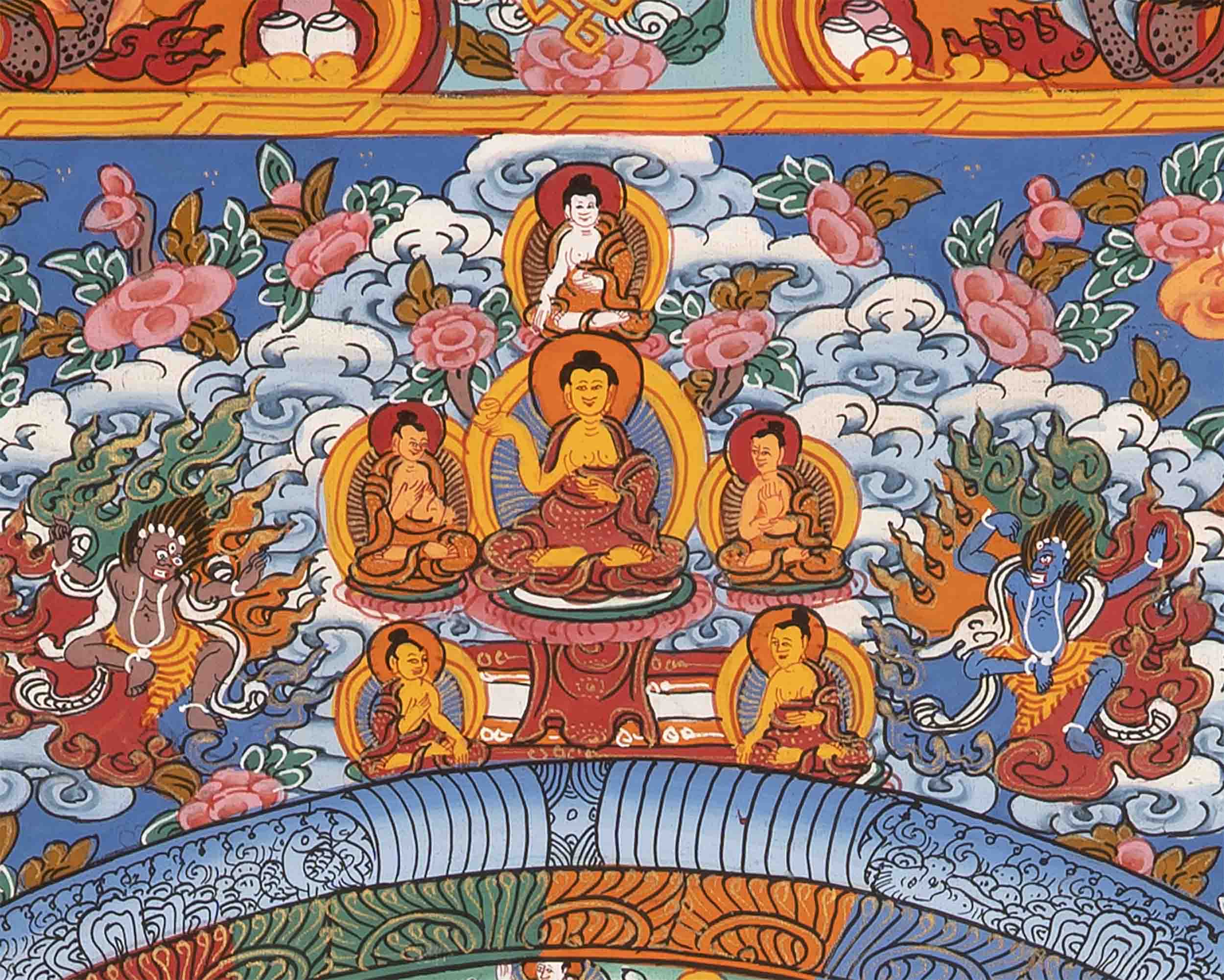 Colourful Buddha Mandala Thangka | Mindfulness Meditation Object