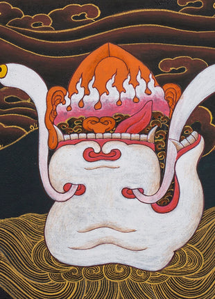 Simhamukha Thangka (Order) | Simhamukha Thangka | Black And Gold
