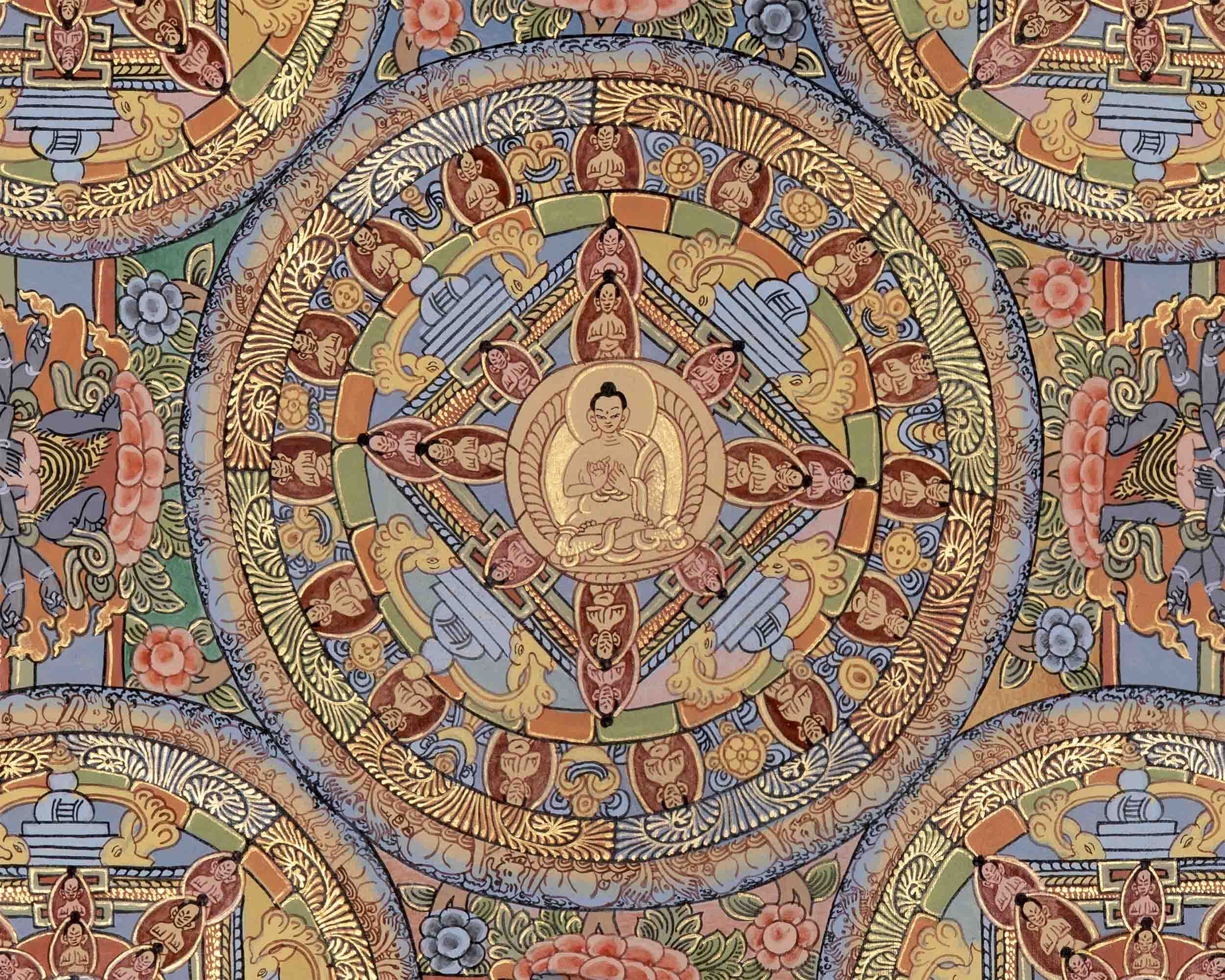Tibetan Buddha Mandala Thangka | Tibetan Wall Decoration Painting