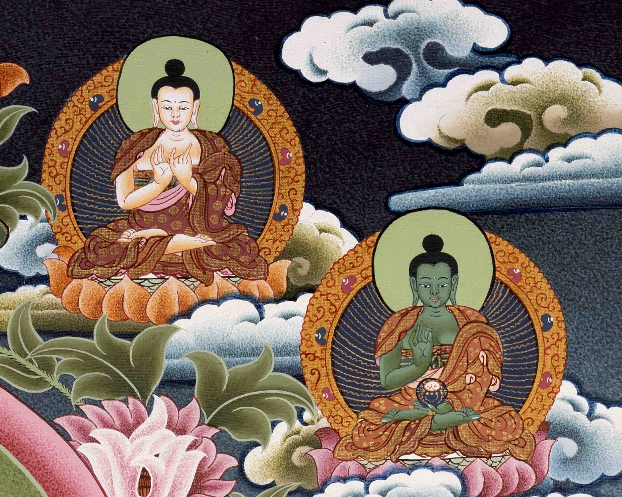 Avalokiteshvara Chengrezig | Wall Hanging Yoga Canvas Thangka