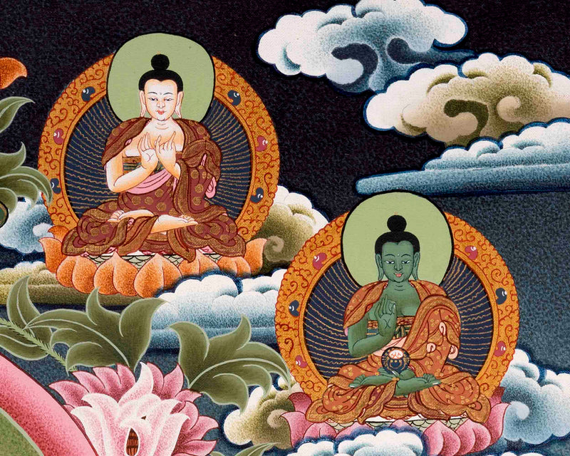 Avalokiteshvara Chengrezig | Wall Hanging Yoga Canvas Thangka