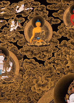 White Tara, Tibetan Thangka, High Quality Canvas, Thangka Print