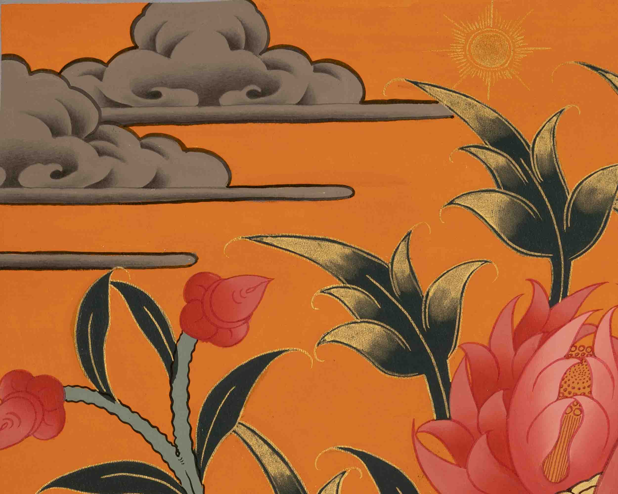 Avalokiteshvara Chengrezig Thangka | Yoga Meditation Canvas Art