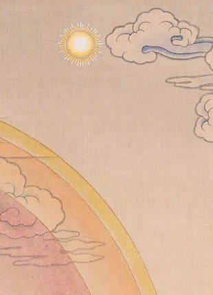 Amitabha Buddha With Chenrezig and Vajrapani Thangka | Traditionally Hand-Painted Art