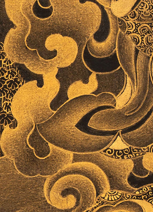 24K Gold Mahakala Bernagchen Thangka | Buddhist Tibetan Art