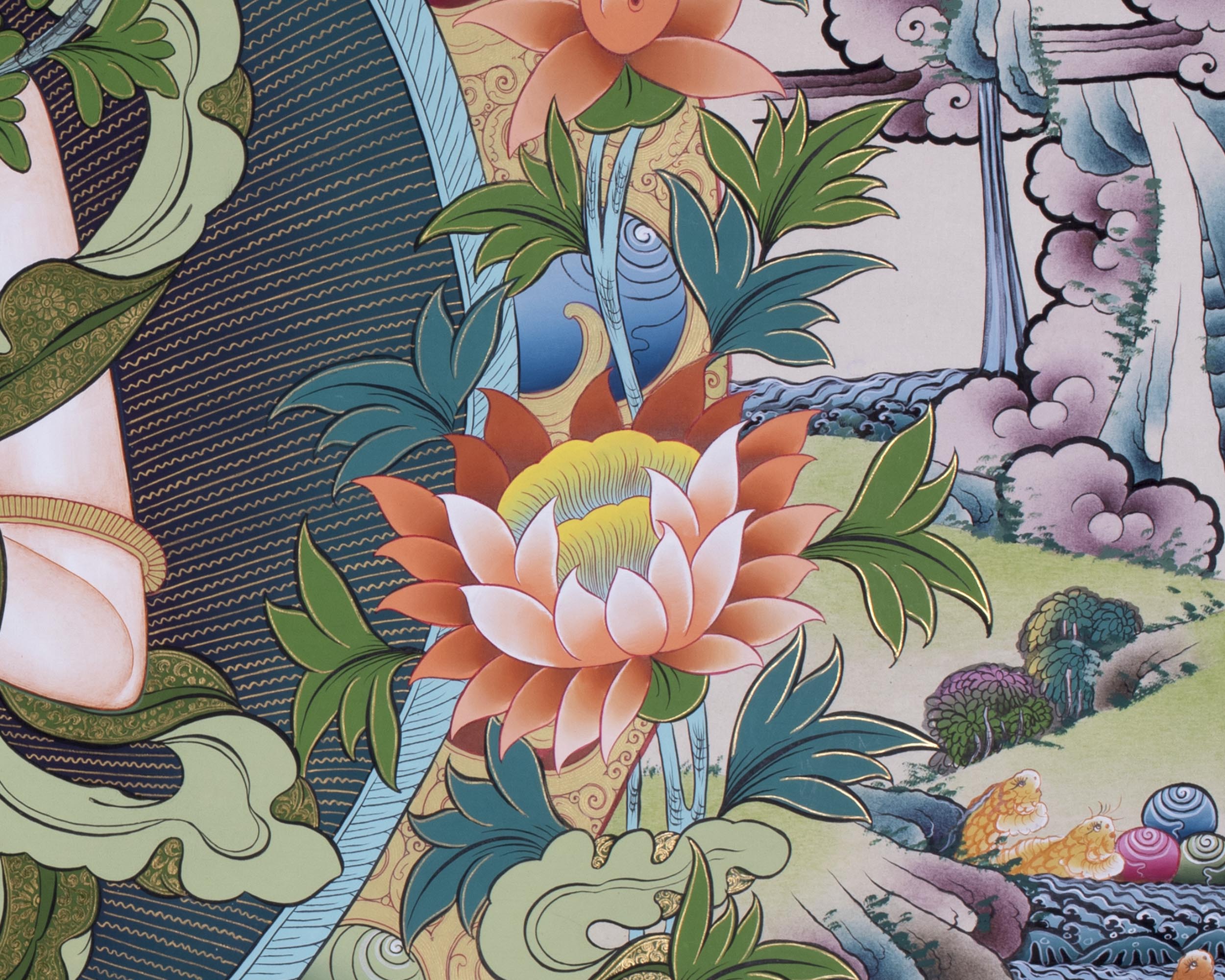 Tibetan White Tara | Hainpainted Tara Thangka