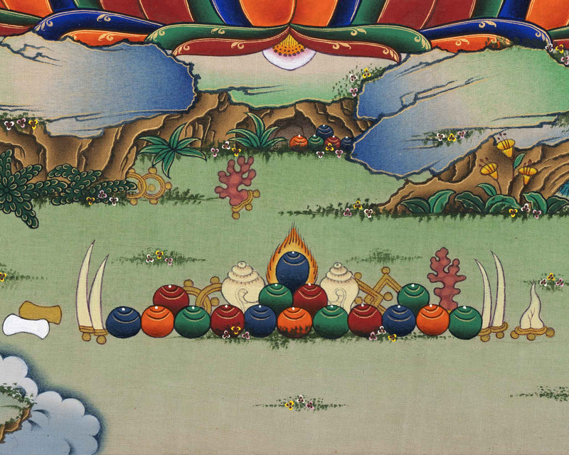 Buddhist Deity Amitayus Long Life Practice Print | High Quality Giclee Print As Spiritual Room Decoration