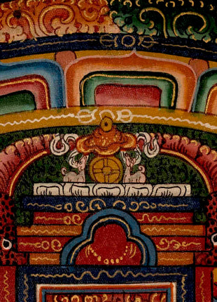 Traditional Mandala Thangka | Tibetan Handpainted Art | Religious Wall Decors