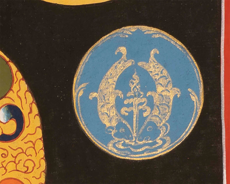 Eight Auspicious Symbol Thangka | Religious Mantra Art