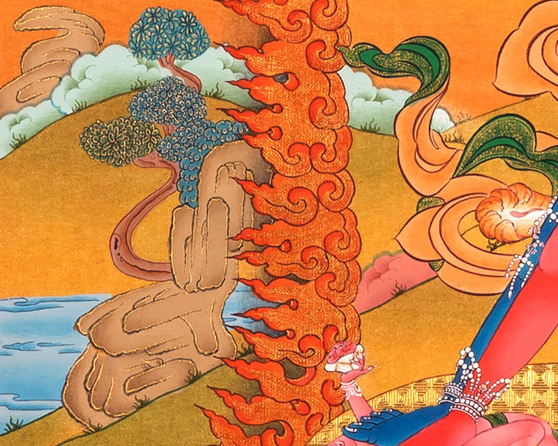 Cakrasamvara Tantra Thangka | Traditional Buddhist Art Of Chakrasamvara With Consort