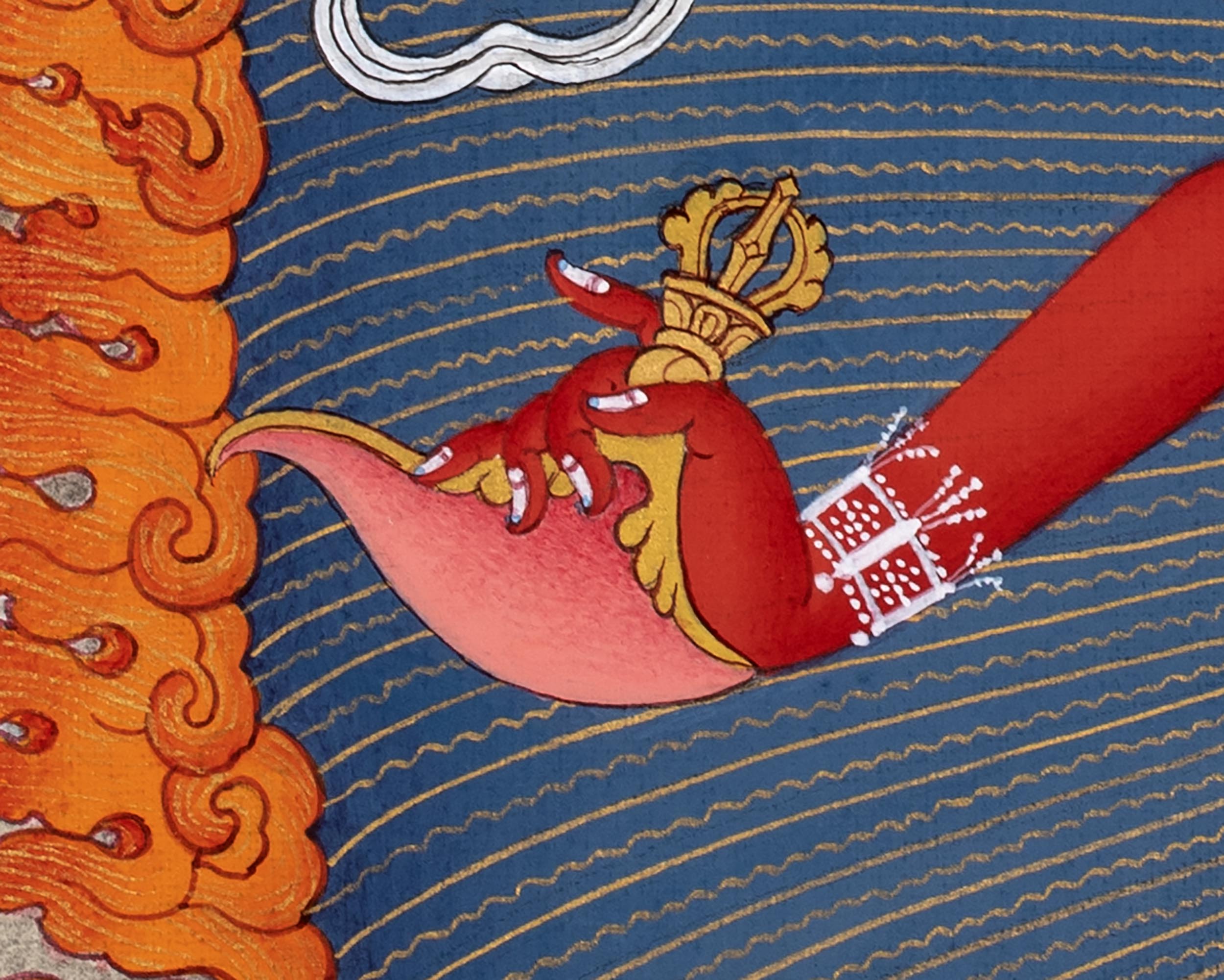 Vajrayogini With Others Print | Dakini Thangka Print | High Quality Digital Thangka Print