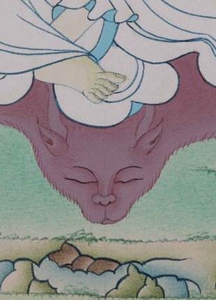 Jetsun Milarepa Hand-Painted Thangka Art | Tibetan Buddhist Master Art For Daily Practice