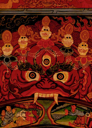Tibetan Wheel Of Life Thangka | Traditional Samsara Painting | Wall Decors