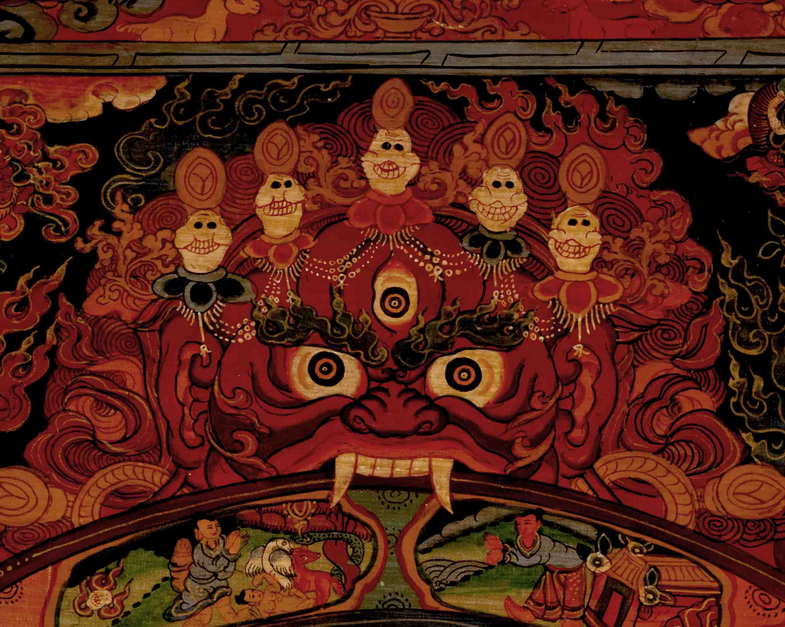 Tibetan Wheel Of Life Thangka | Traditional Samsara Painting | Wall Decors