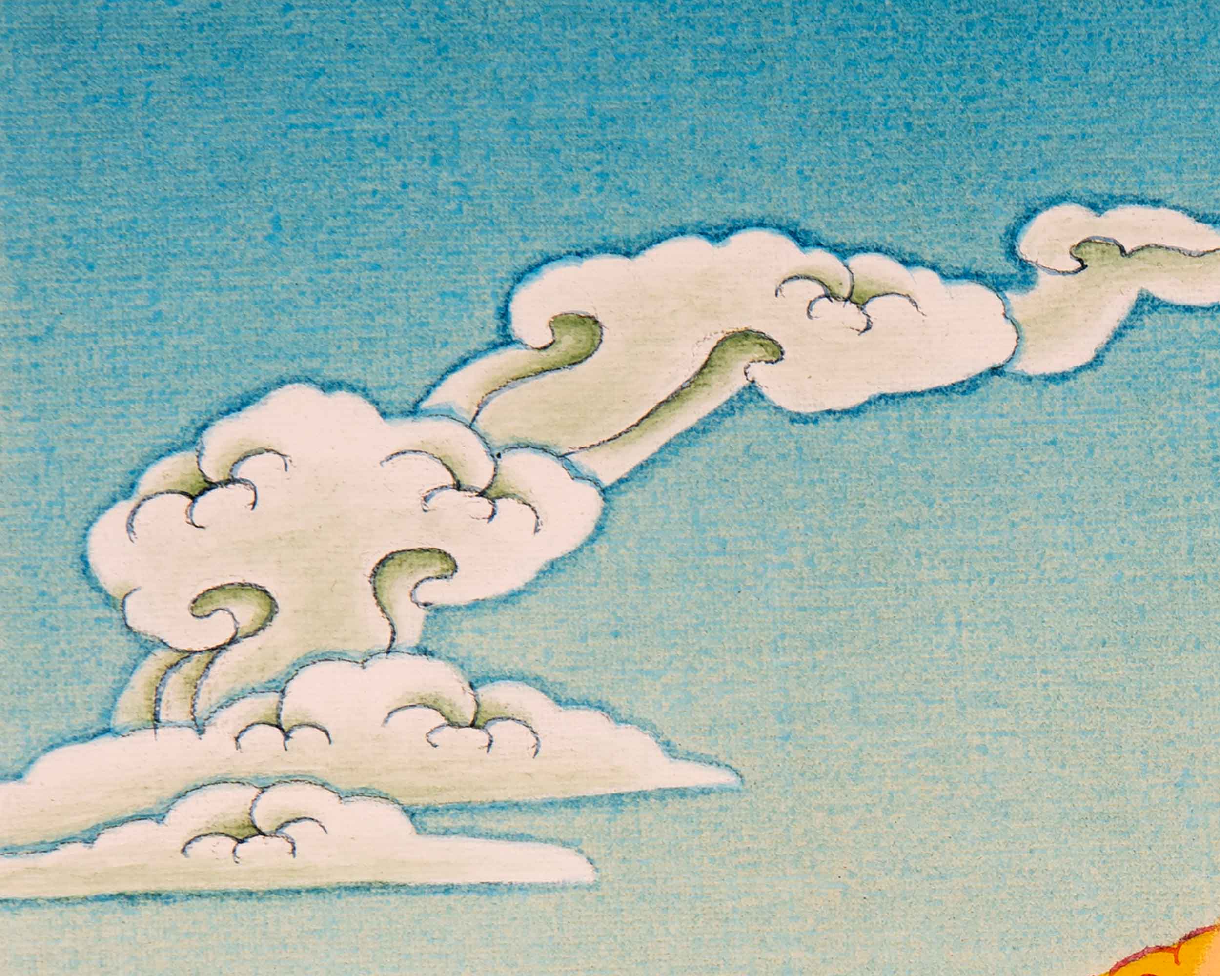 Mandarva Thangka | Traditional Buddhist Dakini Art