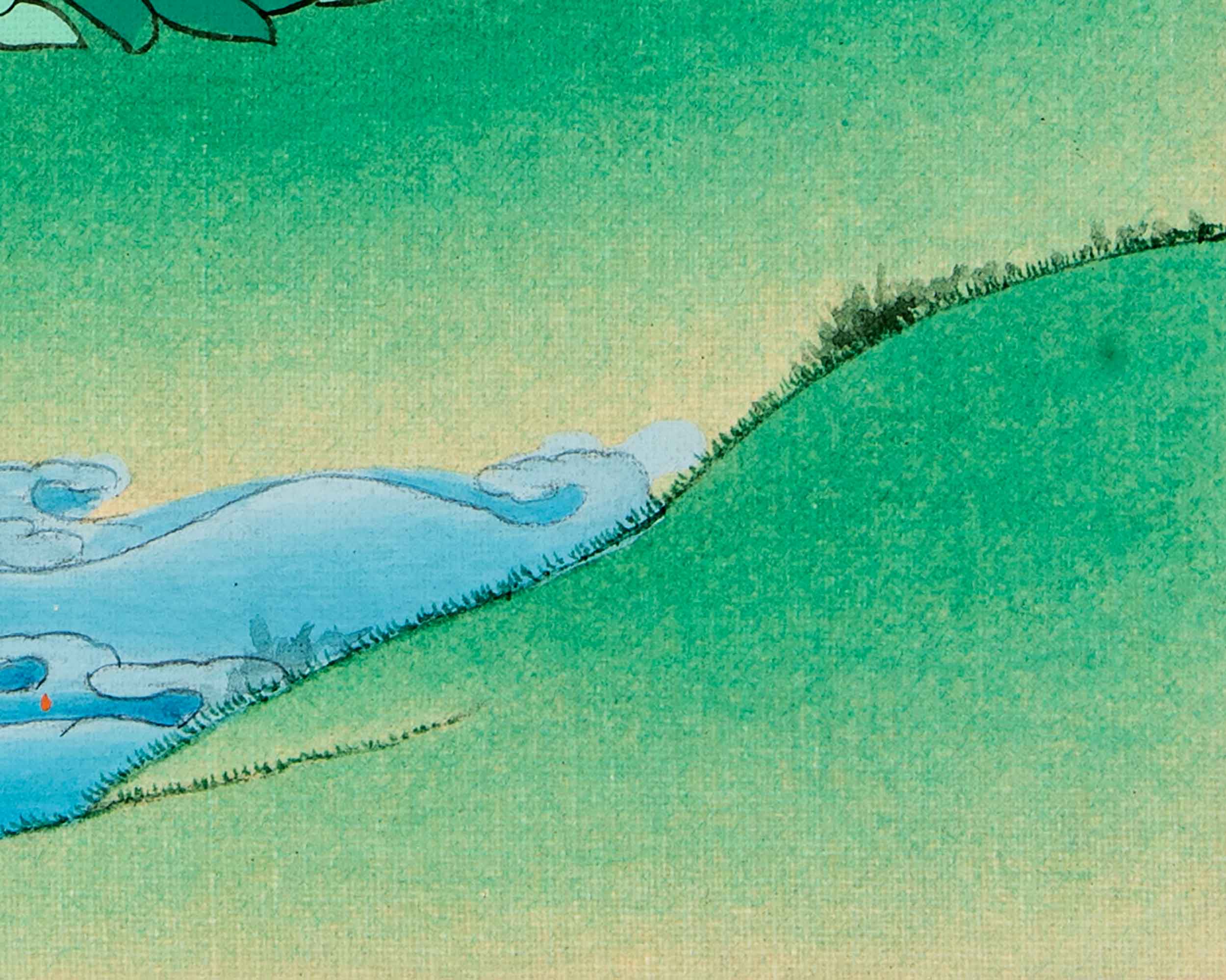 Tibetan Guru Rinpoche Painting | Small Thangka of Guru Padmasambhava