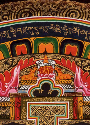 Meditative Mandala Thangka | Traditional Tibetan Art | Wall Decors