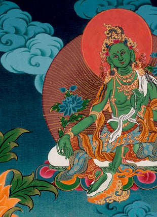 Avalokiteshvara Chengrezig | Traditional Tibetan Thangka | Wall Decors
