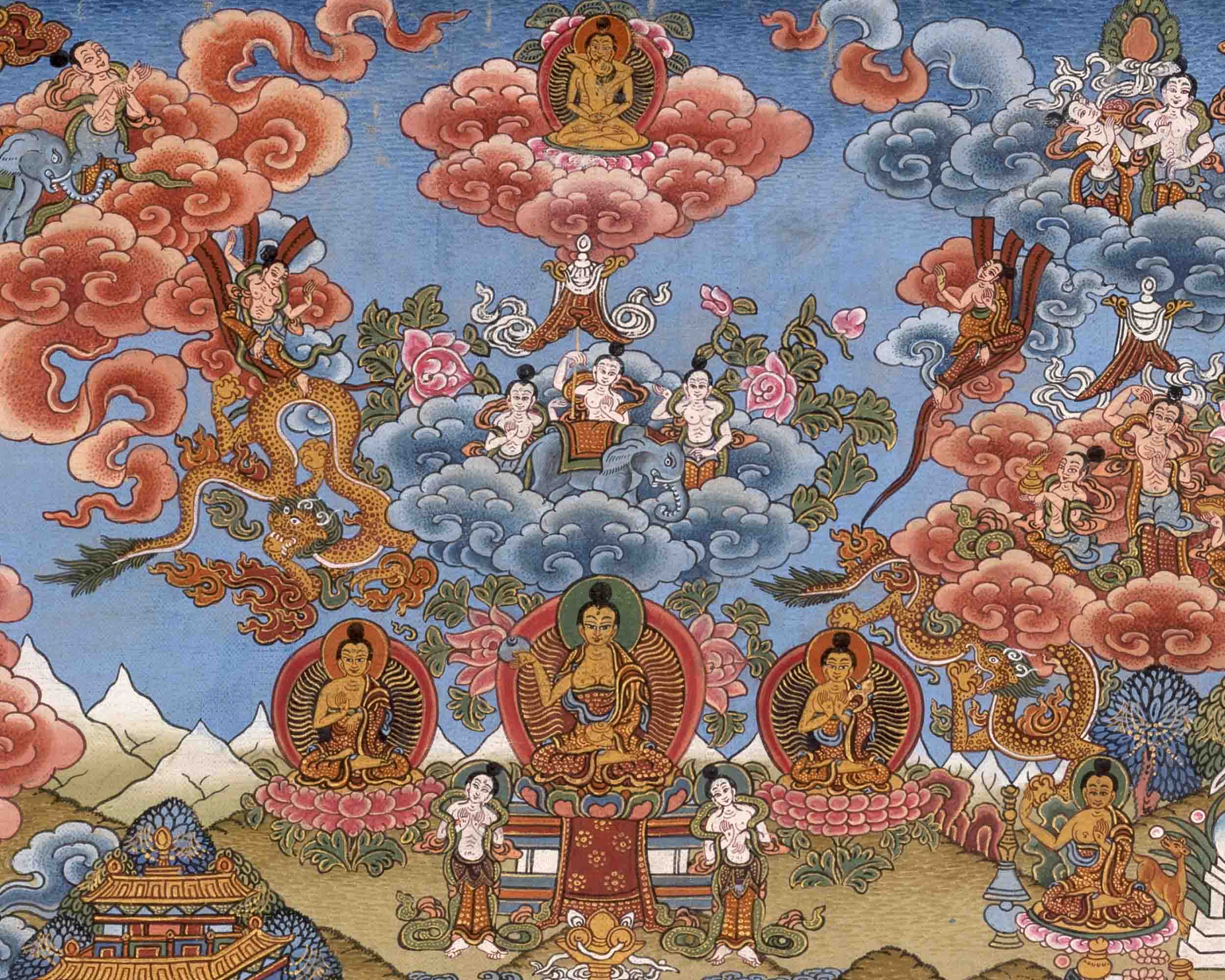 Vintage Buddha life Story Thangka | Wall Decoration Painting