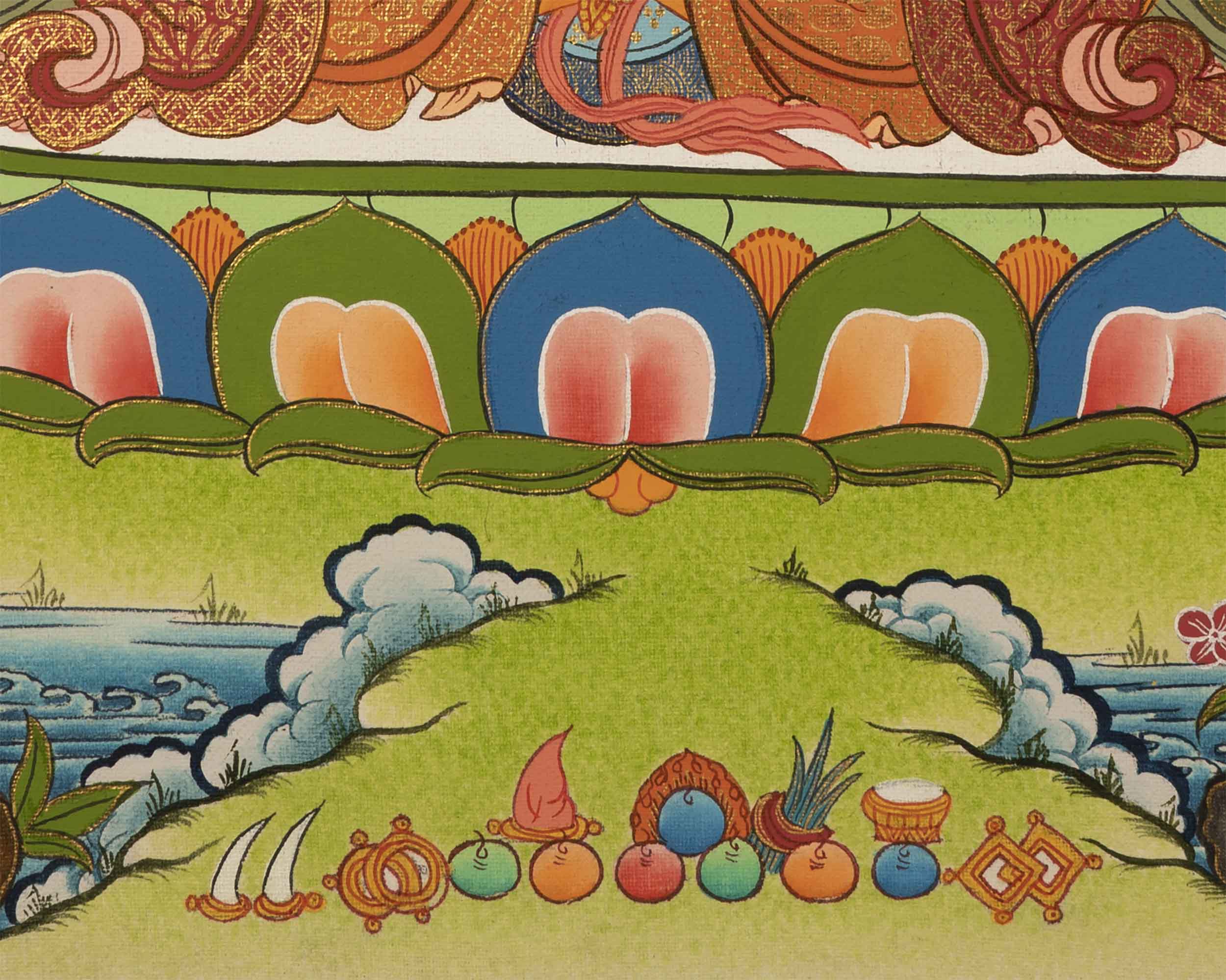 Manjushree Bodhisattva Thangka | Tibetan Wall Decor