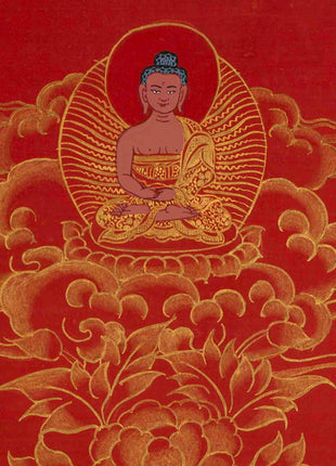 24K Gold Green Tara Thangka | Traditional Tibetan Painting | Wall Decors