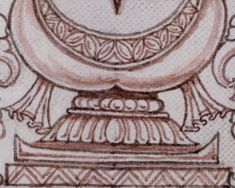 High-Quality Print For Ganesha Mantra | Ganesh On Kalash Drawing For Ceremonies