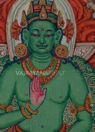 5 Buddhas Giclee Print For Meditation and Mindfuless | Punccha Buddha Canvas Art For Wall Decor