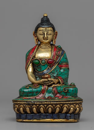 Brass Amitabha Buddha Statue | Lustrous Brass for Sacred Spaces