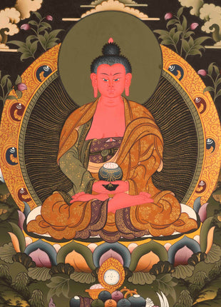Amitabha Buddha Thangka | Small Size Home Decor