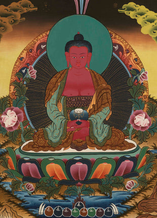 Amitabha Buddha Thangka | Tibetan Buddhist Crafts Wall Hanging