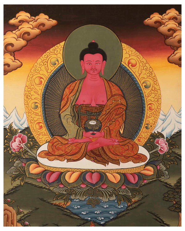 Amitabha Buddha Thangka | Tibetan Buddhist Wall Hanging Art